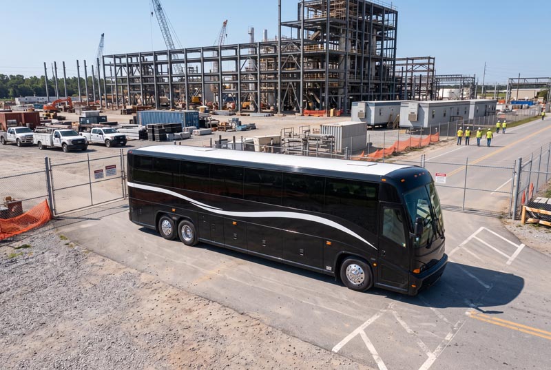 Construction Site Shuttle Bus Rentals in Marietta, GA